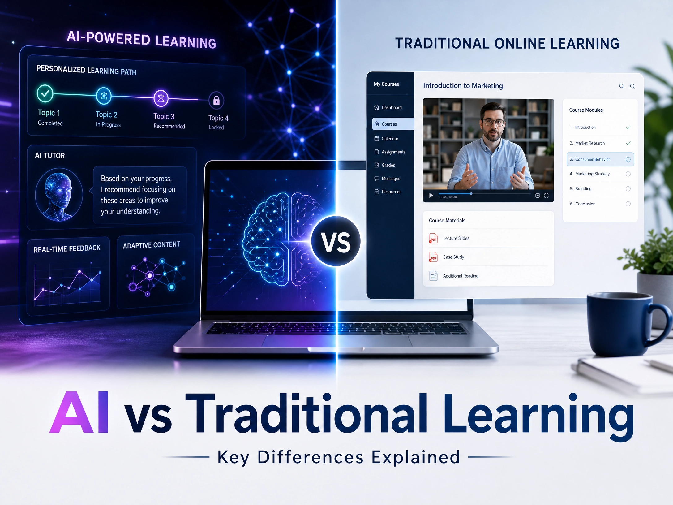 AI Learning vs Traditional Online Learning
