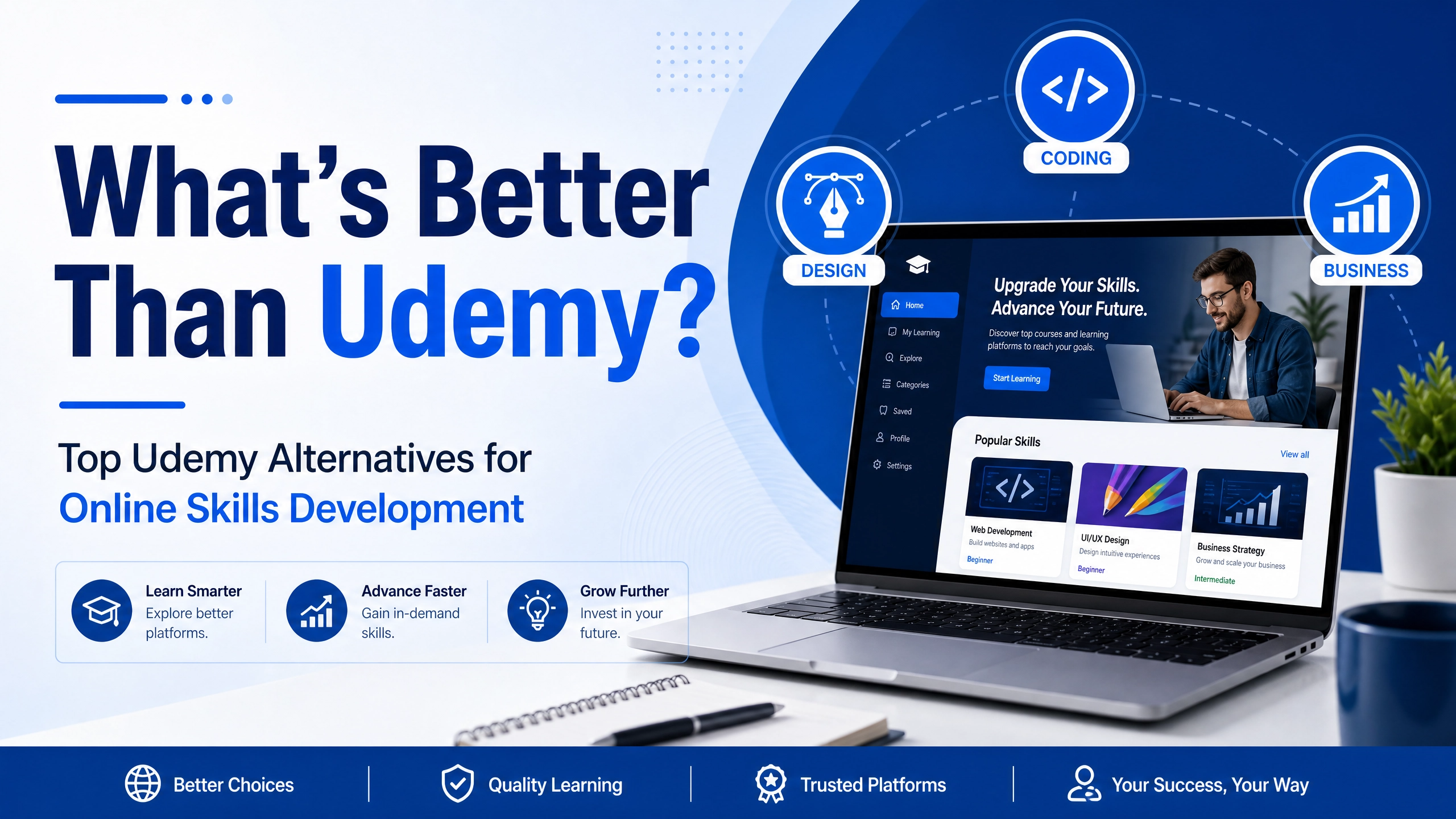 What’s Better Than Udemy? Top Udemy Alternatives for Online Skills Development